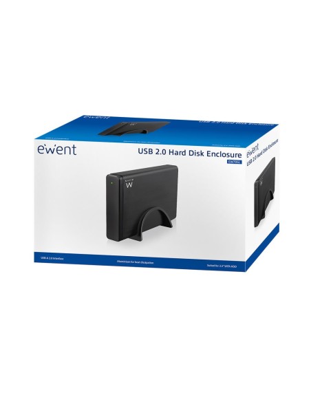 Ewent EW7051 caja para disco duro externo Negro 3.5"
