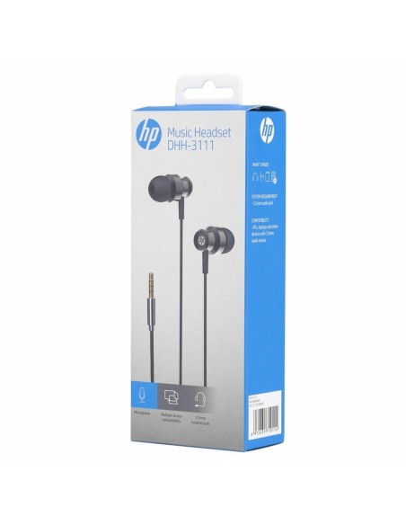 HP DHH-3111 Alámbrico Auriculares Dentro de oído Calls Music Negro
