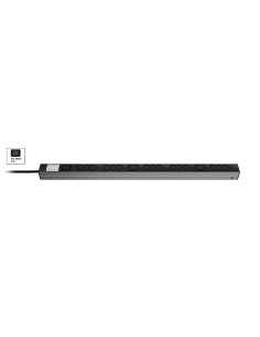 Vertiv Knürr PDU DI-STRIP, básica, 0U 1U, entrada IEC 60320 C19 de 230 V y 16 A, salidas (15) C13 y (3) C19