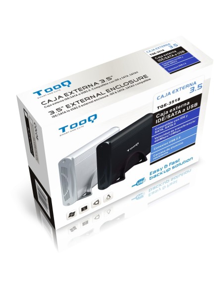 TooQ CAJA HDD 3,5" IDE SATA A USB 2.0 PLATA