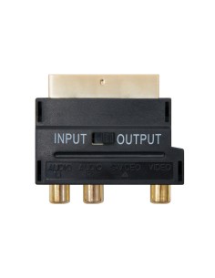 Nanocable 10.27.0051 cable gender changer SCART 3x RCA + S-Video Negro