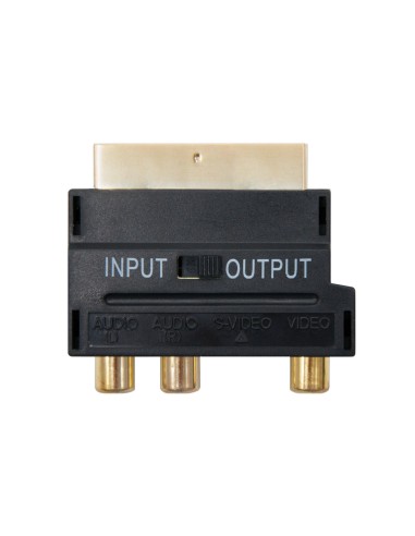 Nanocable 10.27.0051 cable gender changer SCART 3x RCA + S-Video Negro