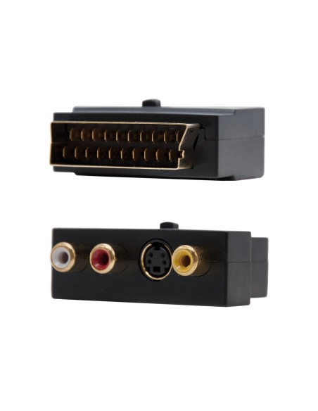 Nanocable 10.27.0051 cable gender changer SCART 3x RCA + S-Video Negro