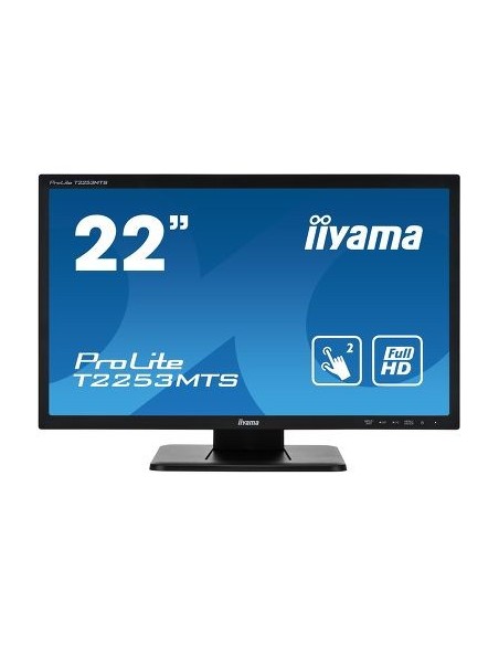 iiyama ProLite T2253MTS-B1 monitor pantalla táctil 54,6 cm (21.5") 1920 x 1080 Pixeles Negro Dual-touch Mesa