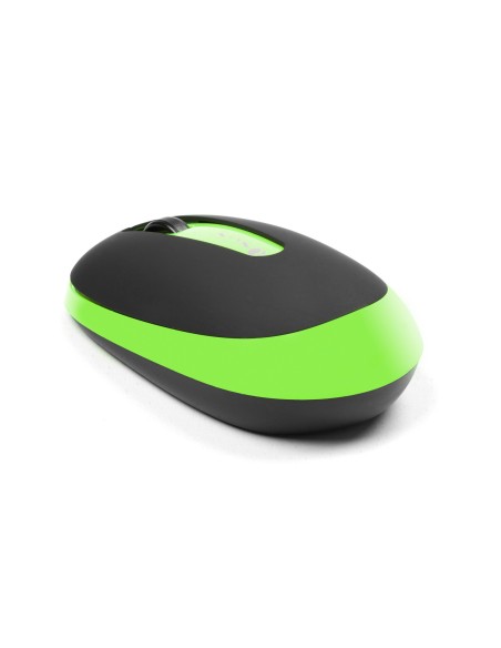 NGS Dust ratón RF inalámbrico Óptico 1600 DPI Ambidextro Negro, Verde