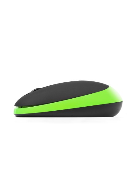 NGS Dust ratón RF inalámbrico Óptico 1600 DPI Ambidextro Negro, Verde