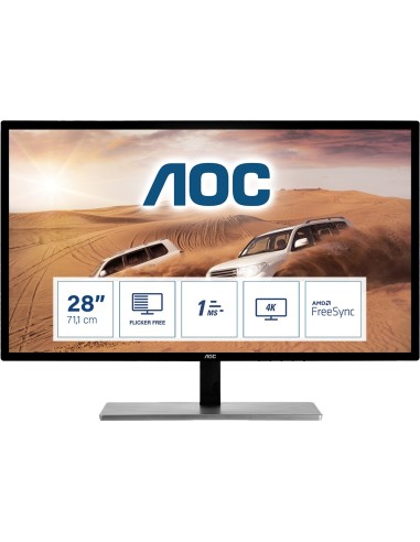 AOC Value-line U2879VF pantalla para PC 71,1 cm (28") 4K Ultra HD LCD Plana Negro