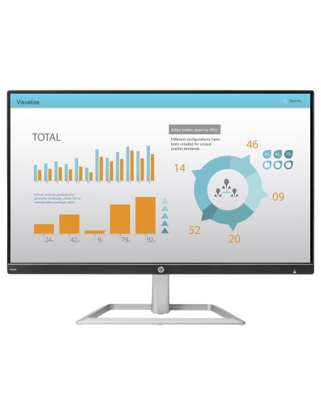 HP N240 LED display 60,5 cm (23.8") Full HD Plana Negro, Plata