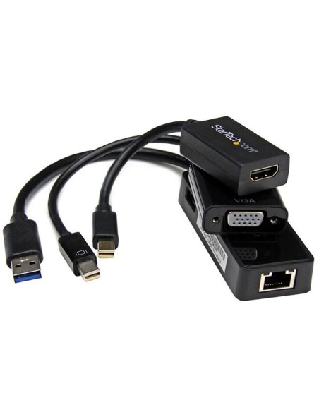 StarTech.com Juego de Adaptadores para Surface Pro 4   Pro 3   Pro 2 - Mini DisplayPort a VGA y HDMI - USB 3.0 de Red