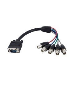 StarTech.com Cable de 30 cm Coaxial para Monitor HD15 VGA a 5 BNC RGBHV - Macho a Hembra