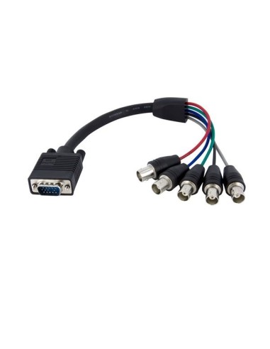 StarTech.com Cable de 30 cm Coaxial para Monitor HD15 VGA a 5 BNC RGBHV - Macho a Hembra