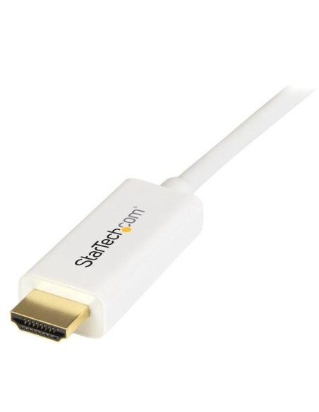 StarTech.com Cable Conversor Mini DisplayPort a HDMI de 1m - Color Blanco - Ultra HD 4K