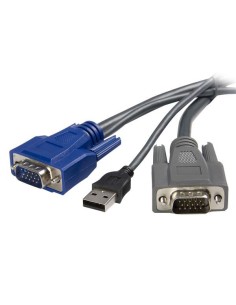StarTech.com Cable KVM Ultra Thin Delgado de 3m VGA USB HD15 2-en-1 para uso en Conmutador Switch KVM