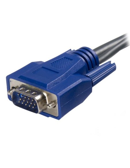 StarTech.com Cable KVM Ultra Thin Delgado de 3m VGA USB HD15 2-en-1 para uso en Conmutador Switch KVM