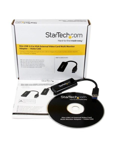 StarTech.com Adaptador Gráfico Conversor USB 3.0 a VGA - Cable Convertidor Compacto de Vídeo - 1920x1200   1080p
