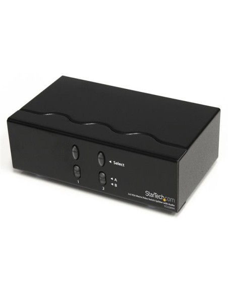 StarTech.com Conmutador Matrix VGA de 2 Puertos 2x2 con Audio - Switch Selector - 1920x1440