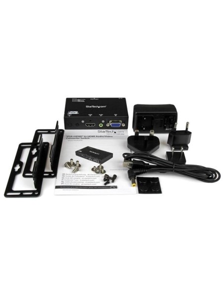 StarTech.com Switch Conversor 2x1 VGA + HDMI a HDMI con Conmutado Prioritario y Automático - Selector 1080p