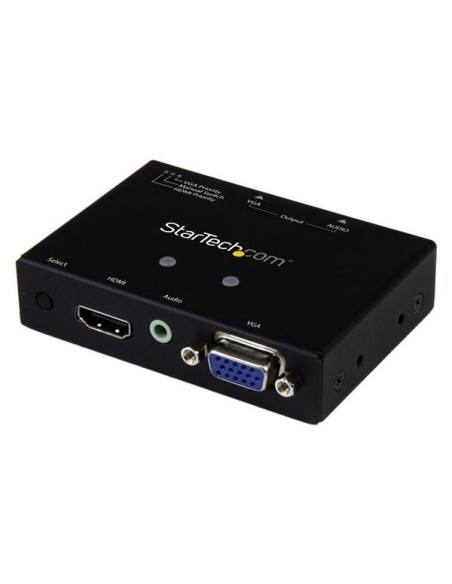 StarTech.com Switch Conversor 2x1 VGA + HDMI a VGA con Conmutado Prioritario - Selector 1080p