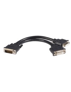 StarTech.com Cable de 20cm LFH59 DMS-59 a doble pantalla DVI-D - DMS59 Macho - 2x DVI-D Hembra - Negro