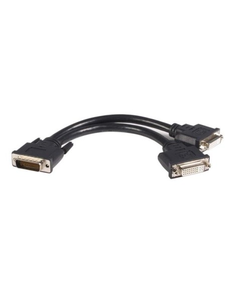StarTech.com Cable de 20cm LFH59 DMS-59 a doble pantalla DVI-D - DMS59 Macho - 2x DVI-D Hembra - Negro