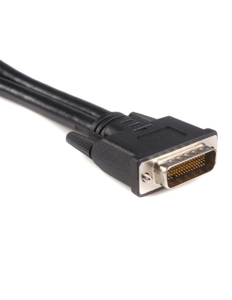StarTech.com Cable de 20cm LFH59 DMS-59 a doble pantalla DVI-D - DMS59 Macho - 2x DVI-D Hembra - Negro
