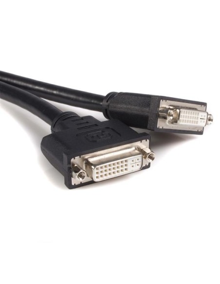 StarTech.com Cable de 20cm LFH59 DMS-59 a doble pantalla DVI-D - DMS59 Macho - 2x DVI-D Hembra - Negro