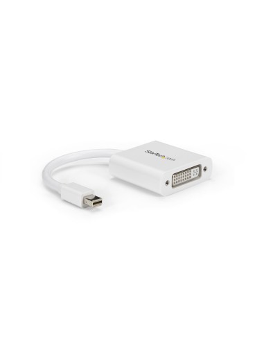 StarTech.com Adaptador Vídeo Mini DisplayPort Mini DP a DVI-I - Conversor Pasivo - 1920x1200 - Blanco