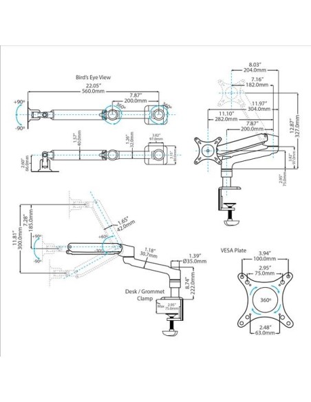 StarTech.com Soporte con Brazo Articulado para Monitor