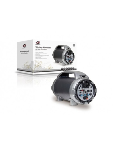 Conceptronic CSPKBTBASSACTION 25 W Altavoz portátil estéreo Negro, Plata