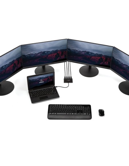 StarTech.com Splitter Multiplicador Mini DP a 4 puertos DisplayPort - Hub MST