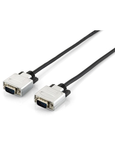 Equip VGA VGA 3.0m cable VGA 3 m VGA (D-Sub) Negro, Plata
