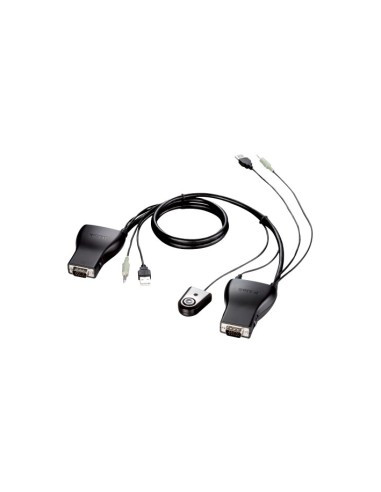 D-Link DKVM-222 cable para video, teclado y ratón (kvm) Negro 1,8 m