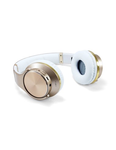 Conceptronic CHSPBTNFCSPKG auriculares para móvil Binaural Diadema Oro, Blanco