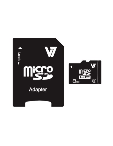 V7 Micro SDHC 8 GB Clase 4 + adaptador SD