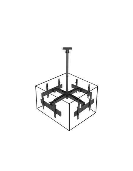 SOPORTE DE TV EQUIP 32-65" DE TECHO PARA 4 TV