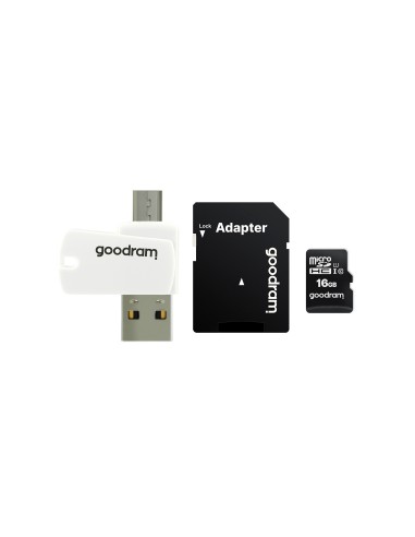Goodram ALL IN ONE M1A4 memoria flash 16 GB MicroSDHC UHS-I Clase 10