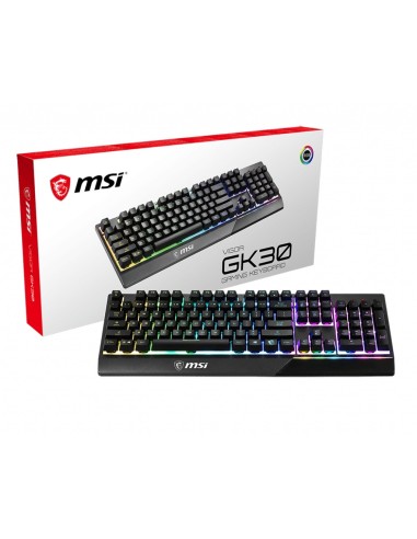 MSI Vigor GK30 teclado USB QWERTY Español Negro