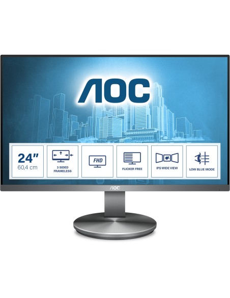 AOC Value-line I2490VXQ BT pantalla para PC 60,5 cm (23.8") Full HD LED Plana Gris