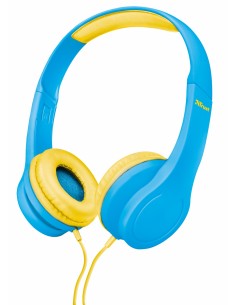 Trust Bino Kids Circumaural Diadema Azul, Amarillo