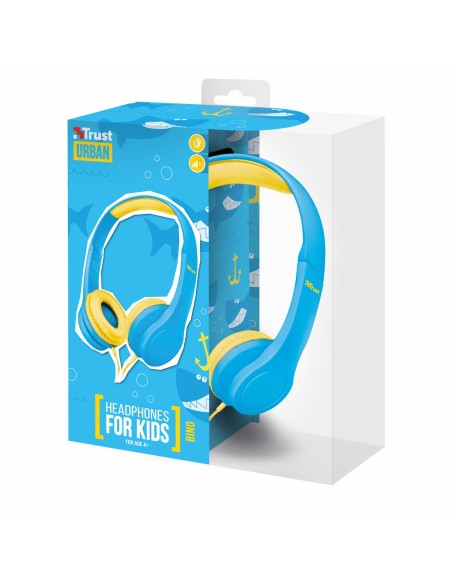 Trust Bino Kids Circumaural Diadema Azul, Amarillo