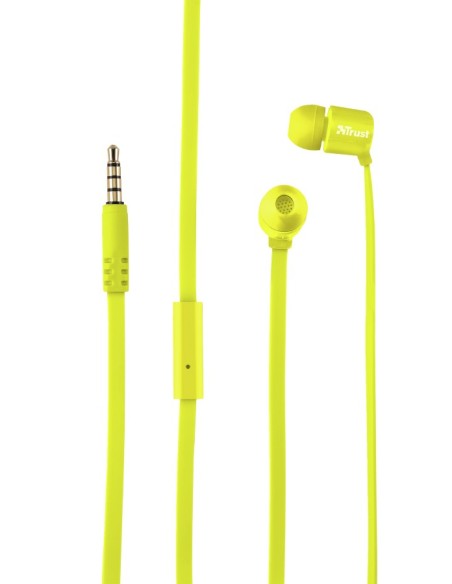 Trust Duga auriculares para móvil Binaural Dentro de oído Amarillo