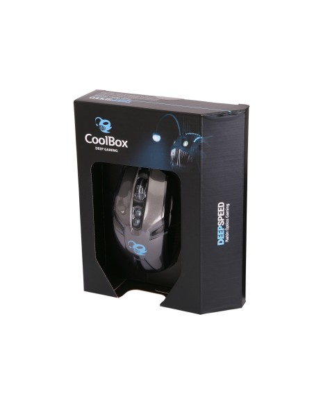CoolBox Deep Speed ratón USB Óptico 4000 DPI Ambidextro
