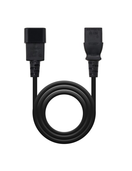 Nanocable Cable alimentación CPU, C13 H-C14 M, negro, 5.0m
