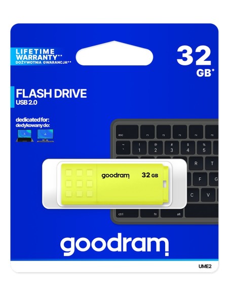 Goodram UME2-0320Y0R1 unidad flash USB 32 GB USB tipo A 2.0 Amarillo