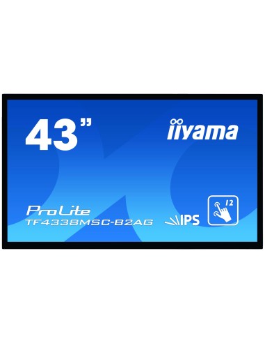 iiyama ProLite TF4338MSC-B2AG monitor pantalla táctil 109,2 cm (43") 1920 x 1080 Pixeles Multi-touch Quiosco Negro