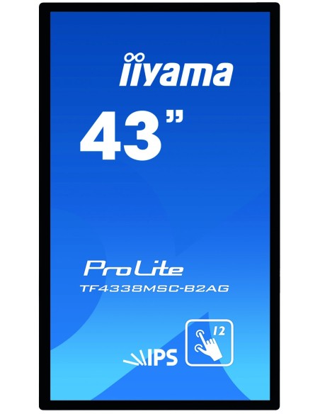 iiyama ProLite TF4338MSC-B2AG monitor pantalla táctil 109,2 cm (43") 1920 x 1080 Pixeles Multi-touch Quiosco Negro