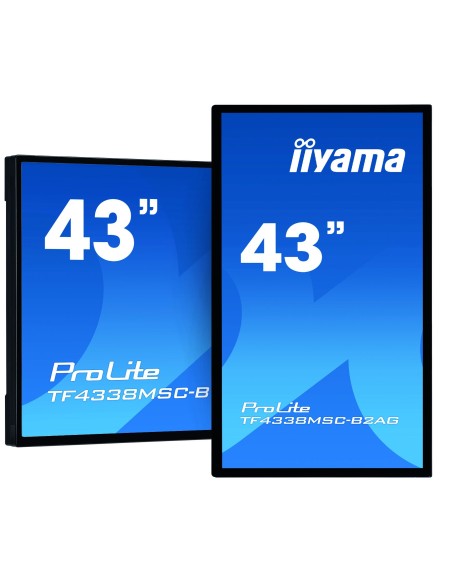 iiyama ProLite TF4338MSC-B2AG monitor pantalla táctil 109,2 cm (43") 1920 x 1080 Pixeles Multi-touch Quiosco Negro