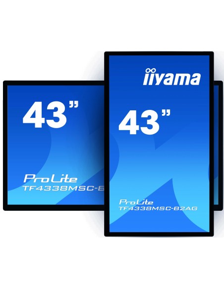 iiyama ProLite TF4338MSC-B2AG monitor pantalla táctil 109,2 cm (43") 1920 x 1080 Pixeles Multi-touch Quiosco Negro