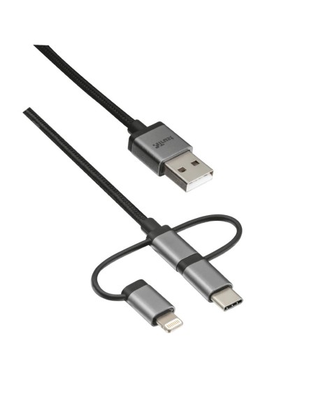 Trust 22693 cable USB 1 m USB 2.0 USB A Micro-USB B Negro, Plata