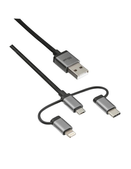 Trust 22693 cable USB 1 m USB 2.0 USB A Micro-USB B Negro, Plata